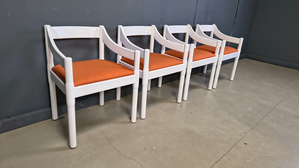 Thumbnail: Set of 4 Carimate armchairs by Vico Magistretti, 1960s