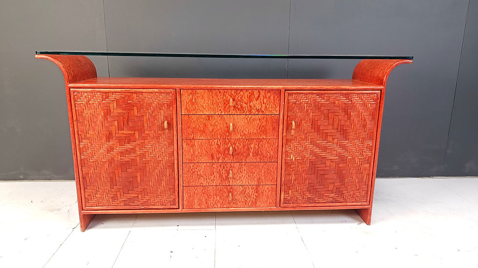Vintage rattan sideboard, 1970s