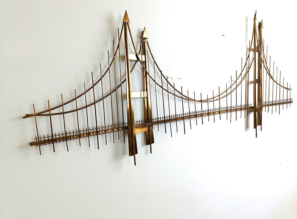Wall sculpture of the Golden gate bridge, 1970s