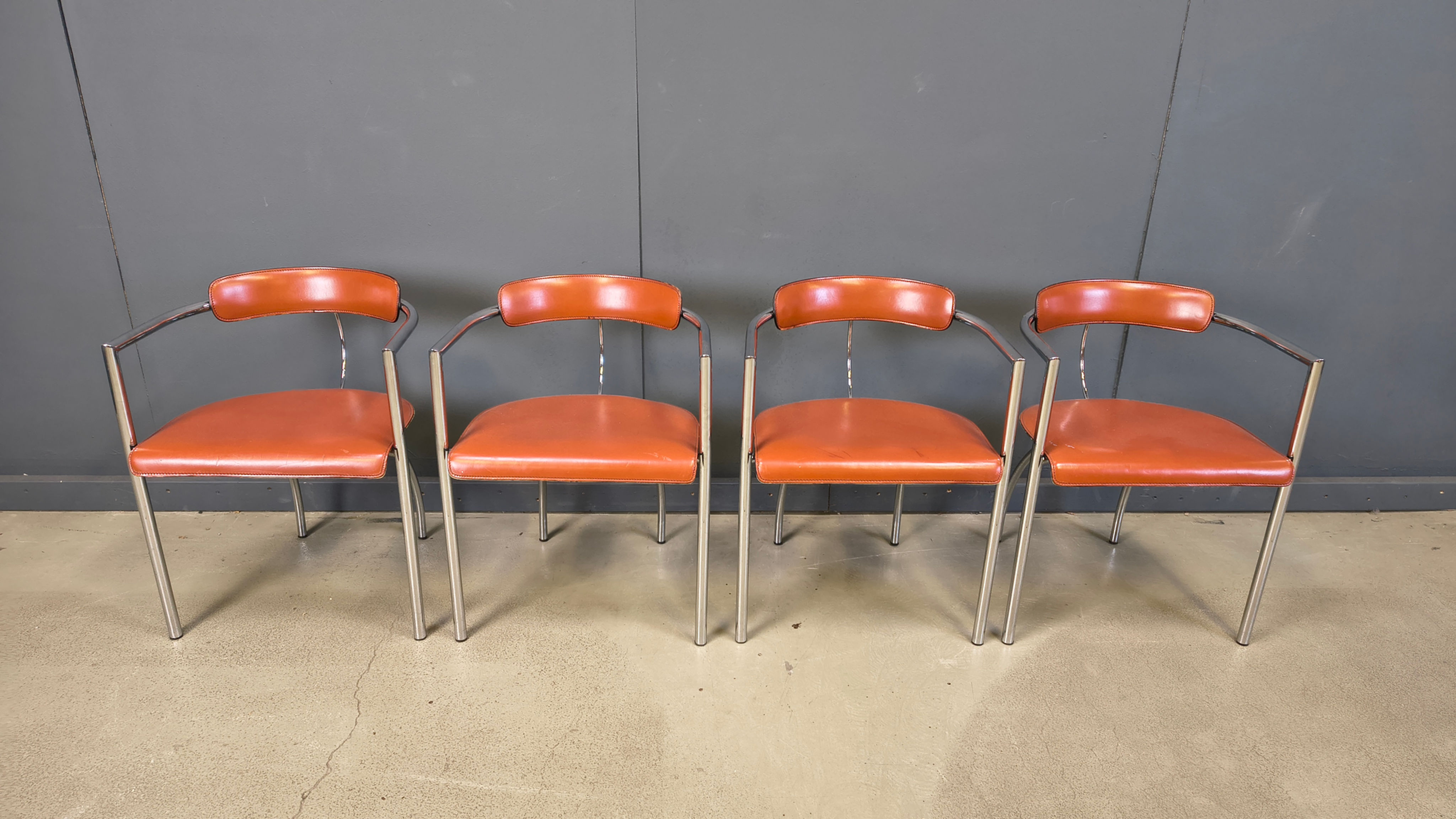 Postmodern dining chairs by Segis Italy, 1980s