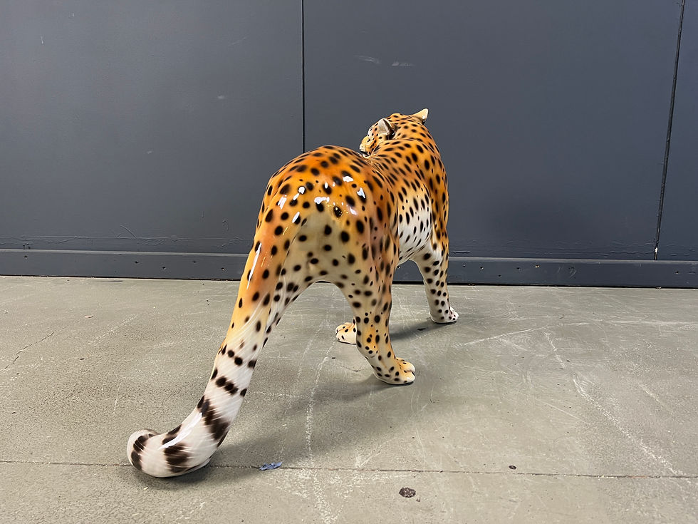 Thumbnail: Large italian ceramic leopard statue, 1960s