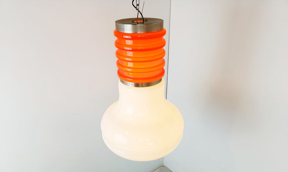 Thumbnail: Space age glass pendant light, 1960s