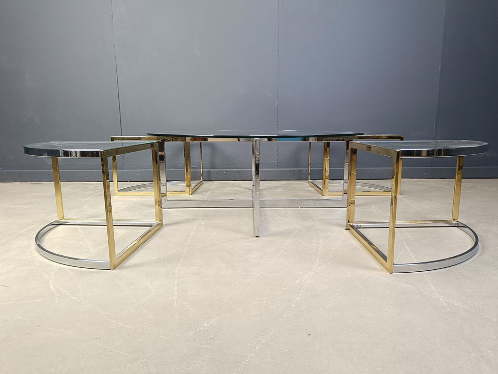 Thumbnail: Large coffee table set by Maison Charles, 1970s