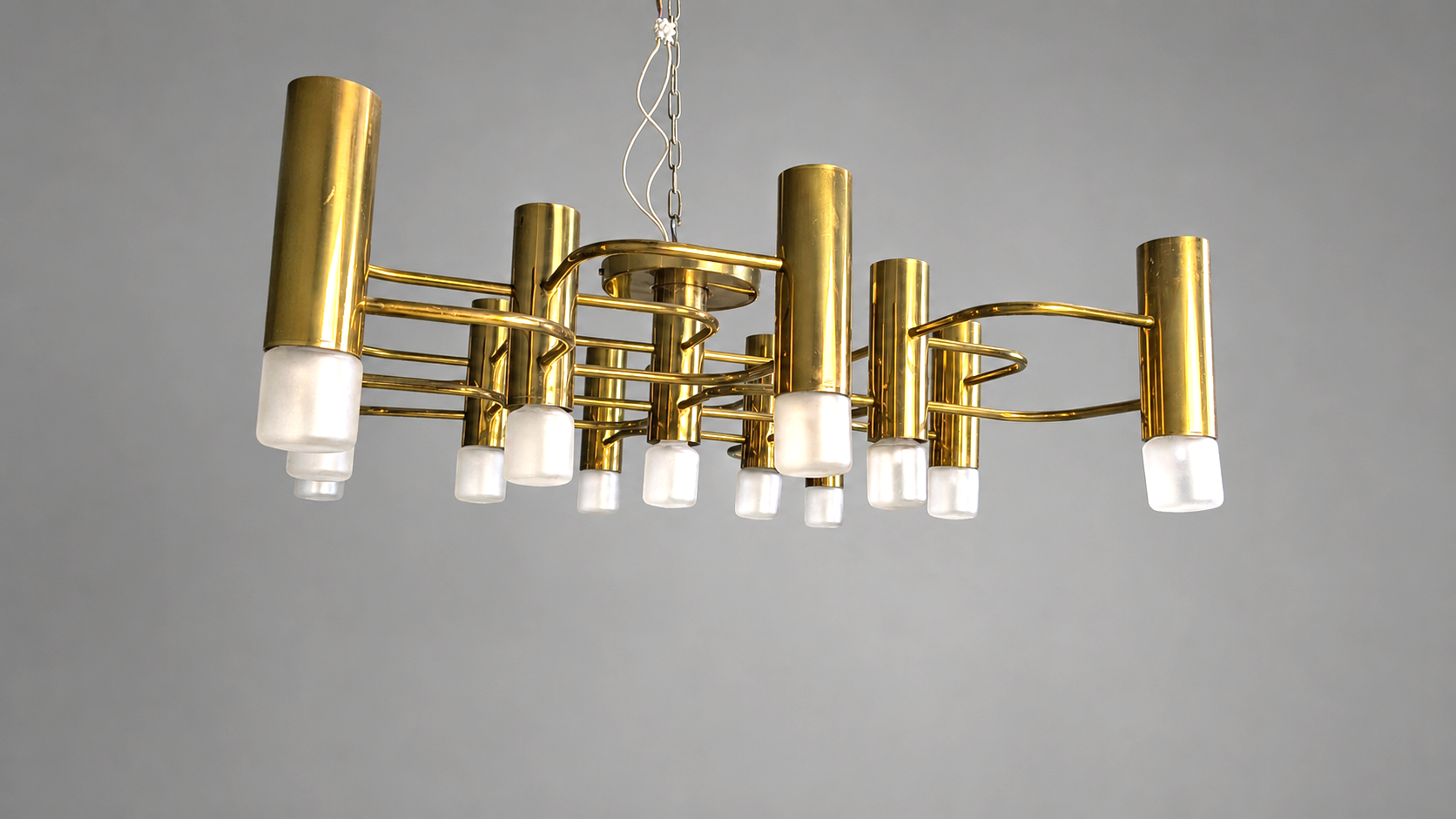 Mid century sciolari chandelier with 13 lightpoints