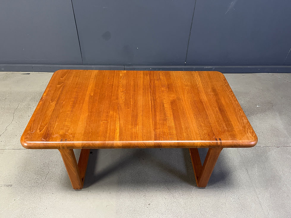 Thumbnail: Mid century solid teak scandinavian coffee table, 1970s