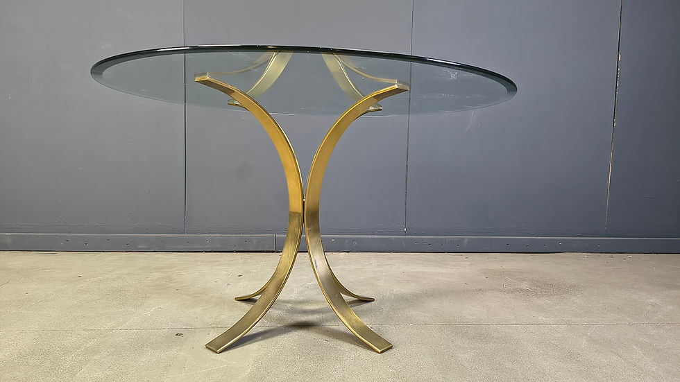 Thumbnail: Vintage brass dining set by Belgochrom, 1970s