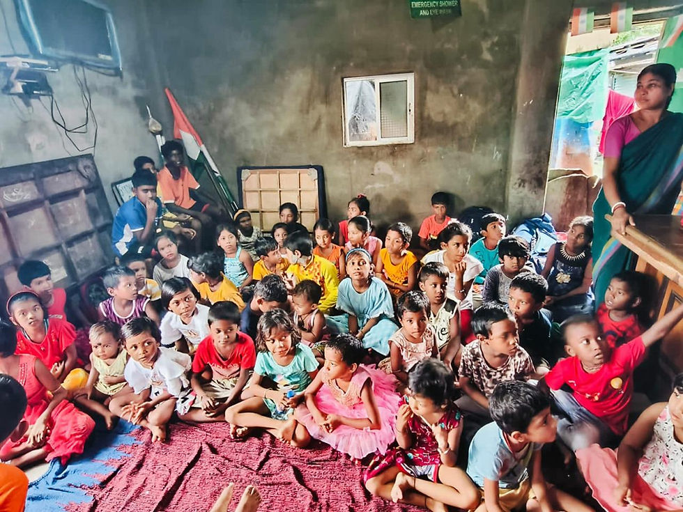 Children sitting together empowering lives building brighter futures