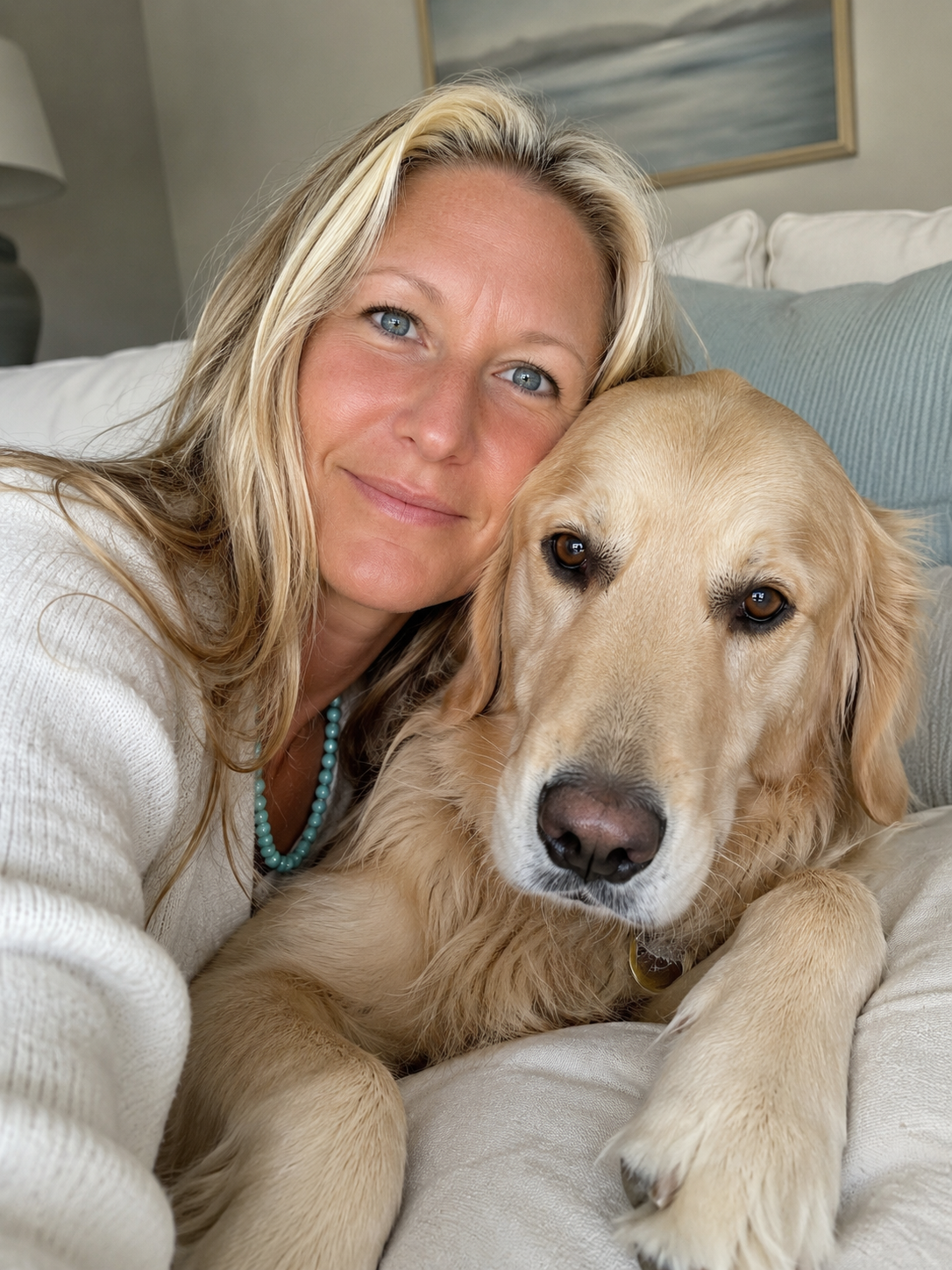 woman with dog