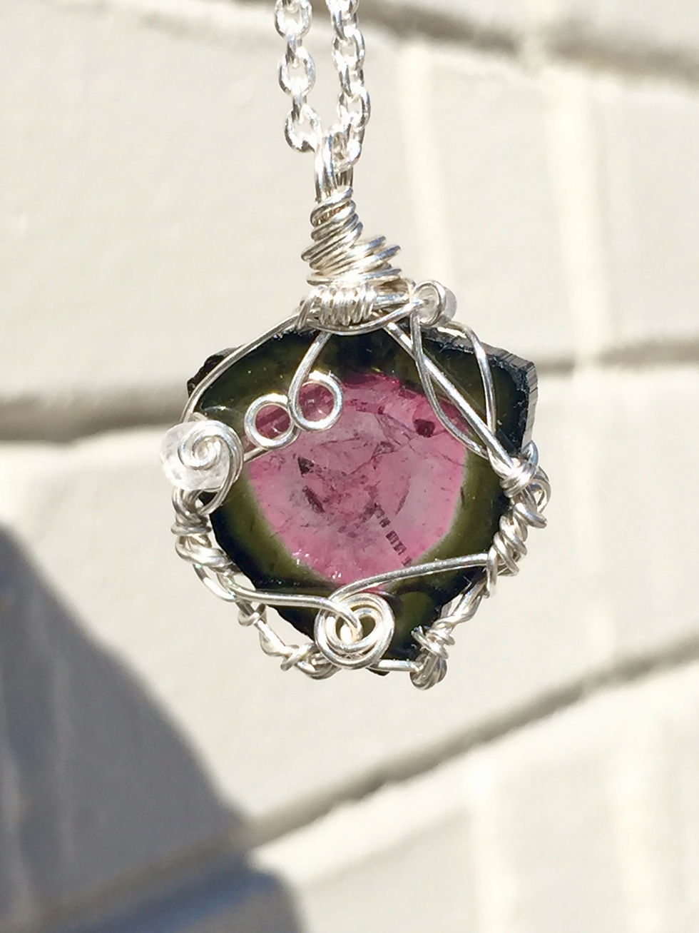 Watermelon Tourmaline and Rainbow Moonstone