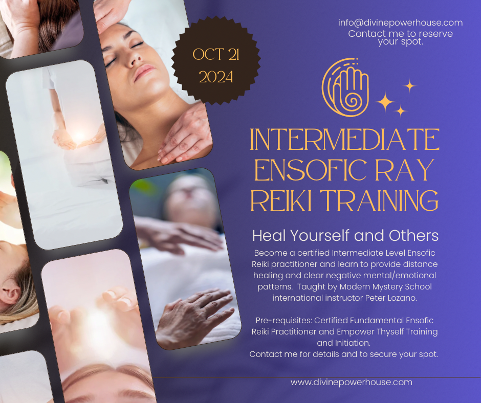 EnSofic Ray Reiki (TM): Intermediate Training (Level 2)
