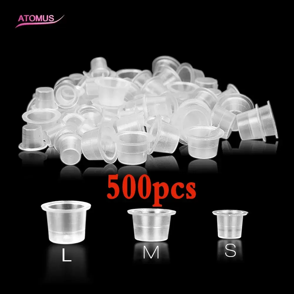 Mix 500pcs S/M/L Tattoo Ink Cup Cap Disposable