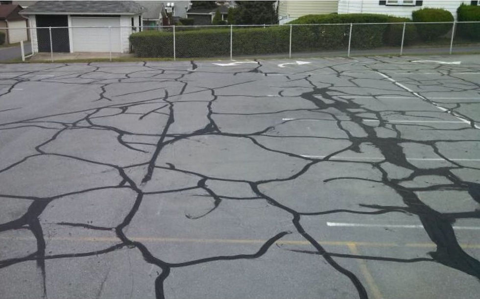 hot rubber crack filling
