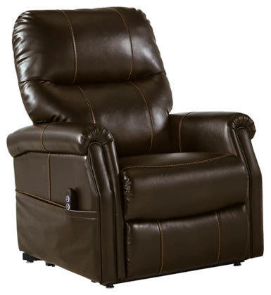 Thumbnail: Markridge Power lift Recliner in Brown By Ashley Signature