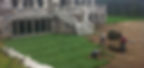 Backyard sod installation