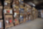 Side view of ready to shipped pile of boxes