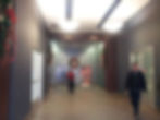 people in a hallway