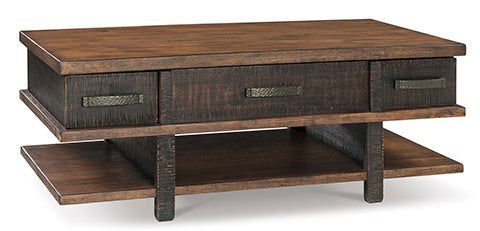 Thumbnail: Stanah Rustic Coffee Table with Lift Top By ASHLEY Signature