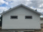 Garage with two small windows