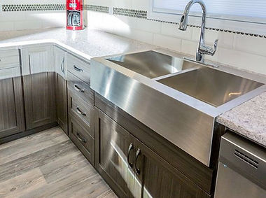 close up view of washbasin in the kitchen
