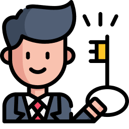 Man with key