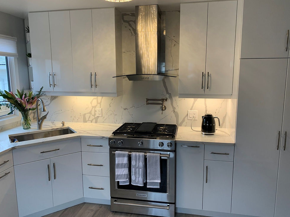 kitchen view with attached cabinet