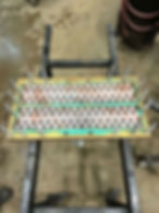 A metal sheet with many holes