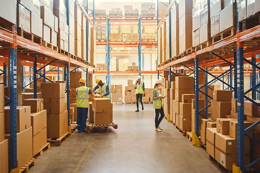 view of a big warehouse
