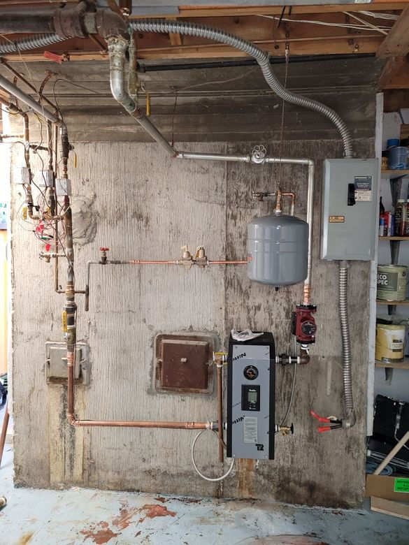 Chauffe-eau au gaz installé