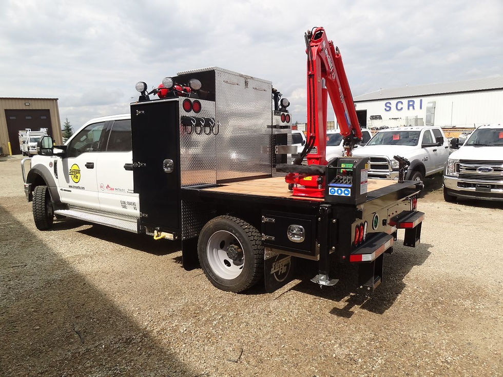 Customized truck with picker deck