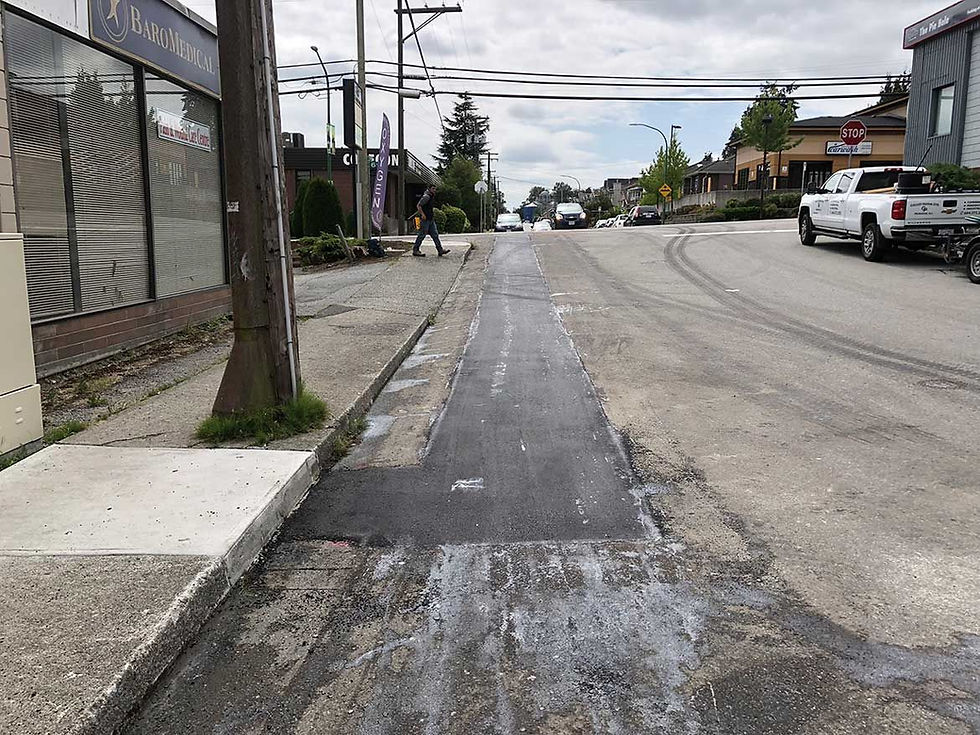 view of road repaired