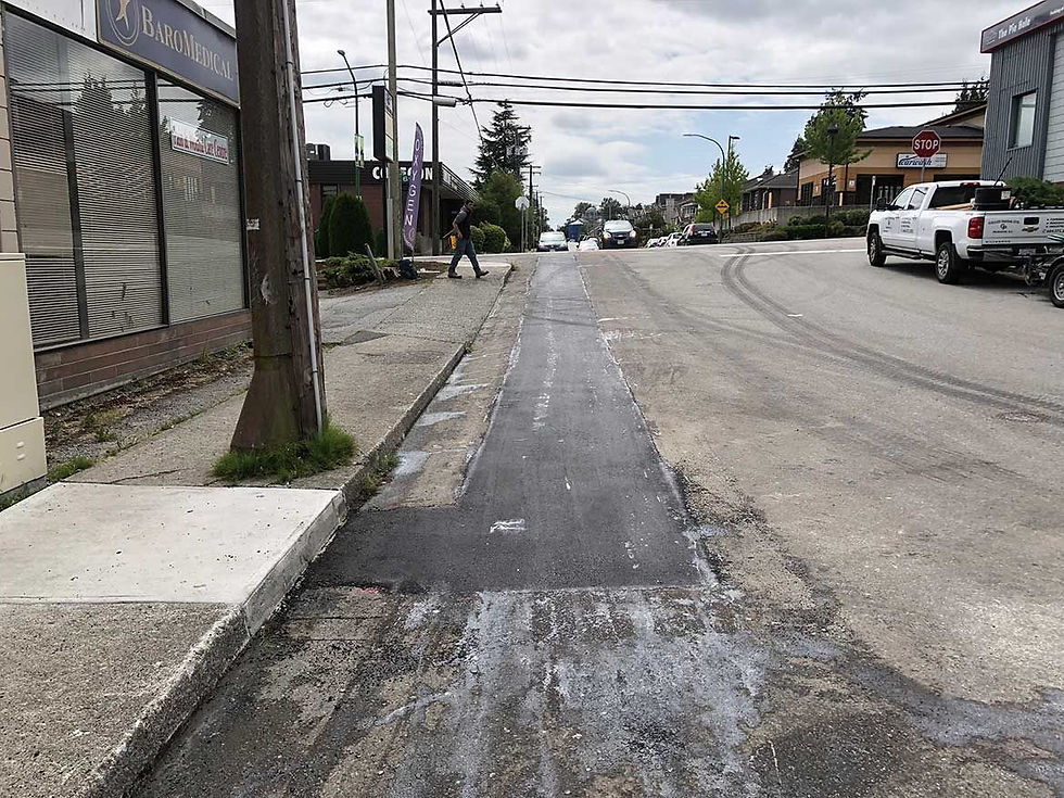 view of road repaired