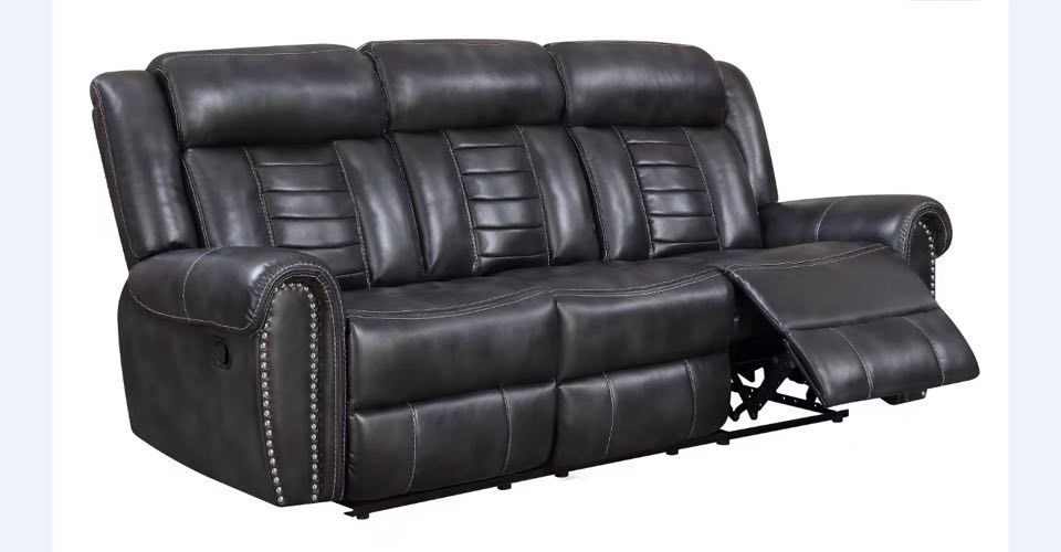 Thumbnail: Denver 3 Piece Motion Living Room Set in Grey