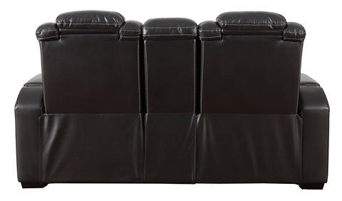 Thumbnail: Party Time Power Reclining Loveseat in Midnight by Ashley Signature