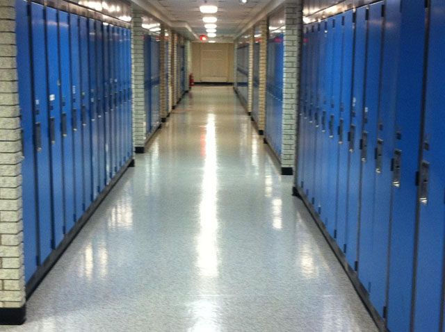 row of lockers