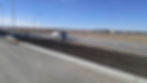 Sweeping truck on a highway