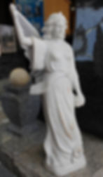marble angel with wings statue