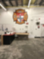 view of basement after painting