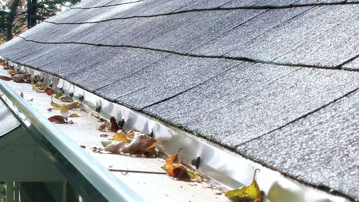 Clogged Eavestrough before