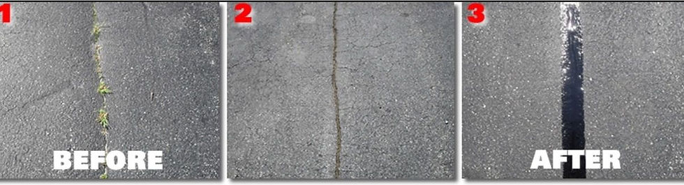 hot rubber crack filling