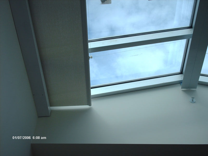 skylight cover half opened 