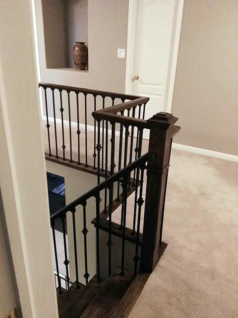 wood and iron railing