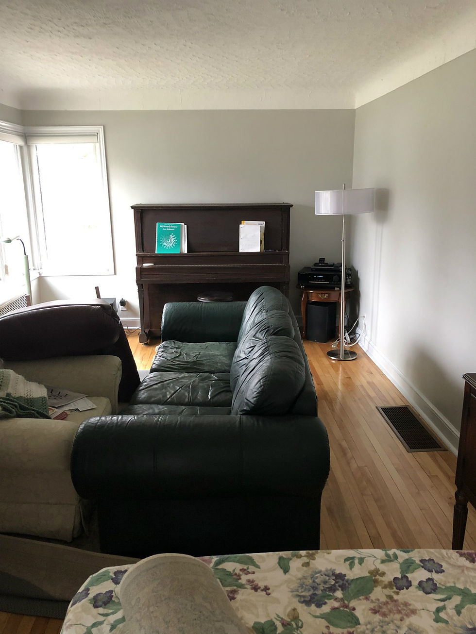 living room after painting