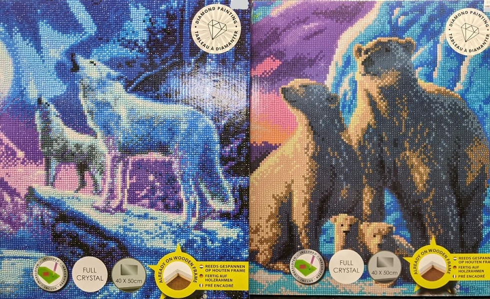 diamond painting of polar bears
