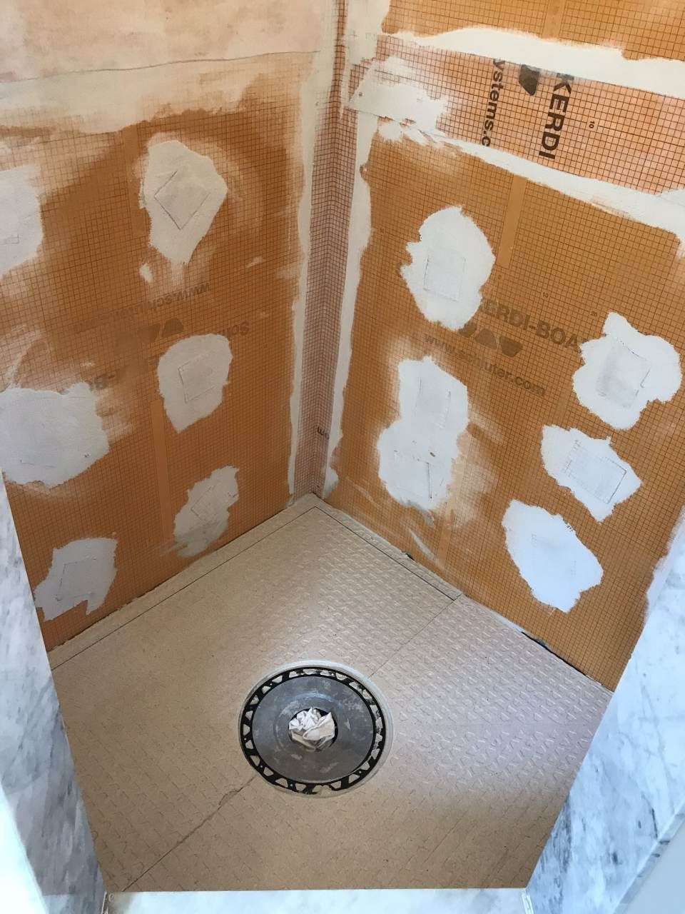 shower area being renovated