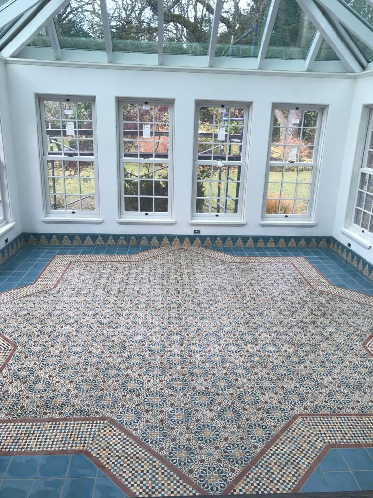 blue window