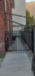 Security gate with door handle
