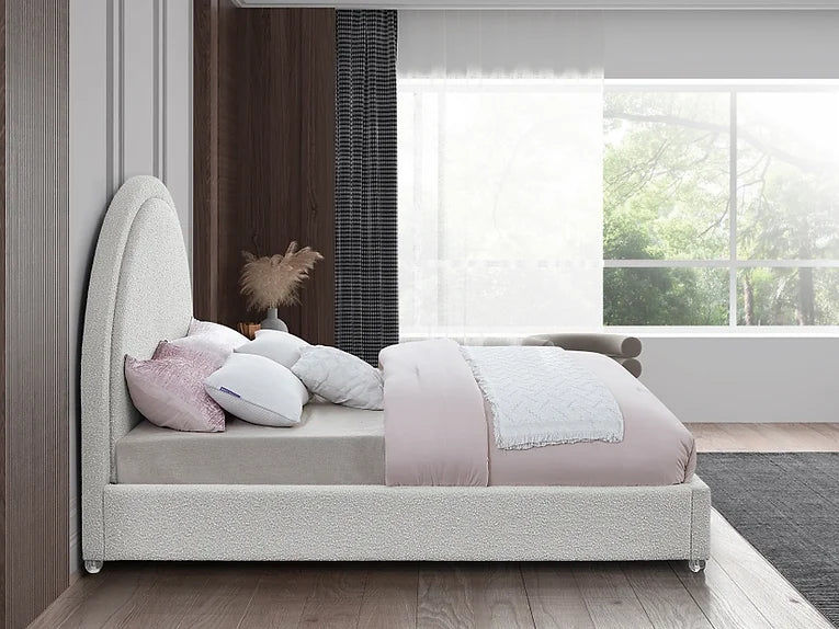 Thumbnail: Milo Boucle Fabric Upholstered High Arch Queen Beds