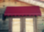 View of an installed awning