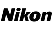 Nikon logo in black and white, corporate branding for camera company.