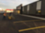 view of a parking lot under construction
